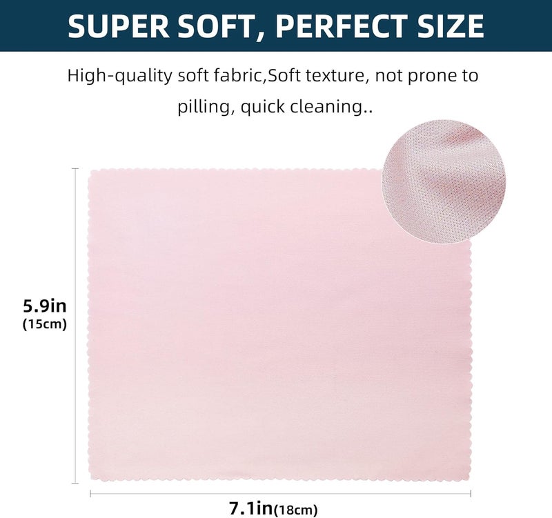 AiMi Assorted Colors Microfiber Cleaning Cloths - 6" x 7" Microfiber Glasses Cloth - Great for Cleaning Eyeglasses, Cell Phones, Screens, Lenses, Glasses and All Delicate Surface (12 Pack Multi-Color) - Image 3